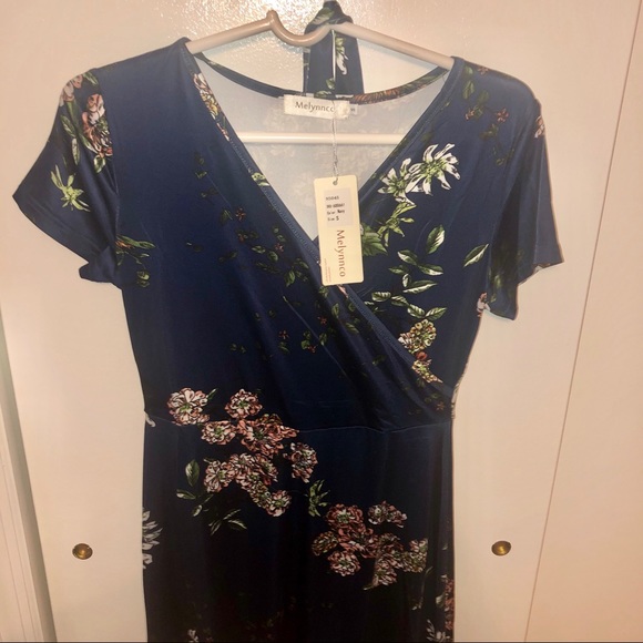 Melynnco Women’s Vintage Eve Maxi Dress Navy Small - Picture 4 of 6